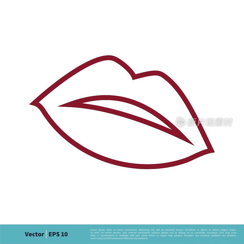 Women Lips Icon Vector Logo Template Illustration Design. Vector EPS 10.